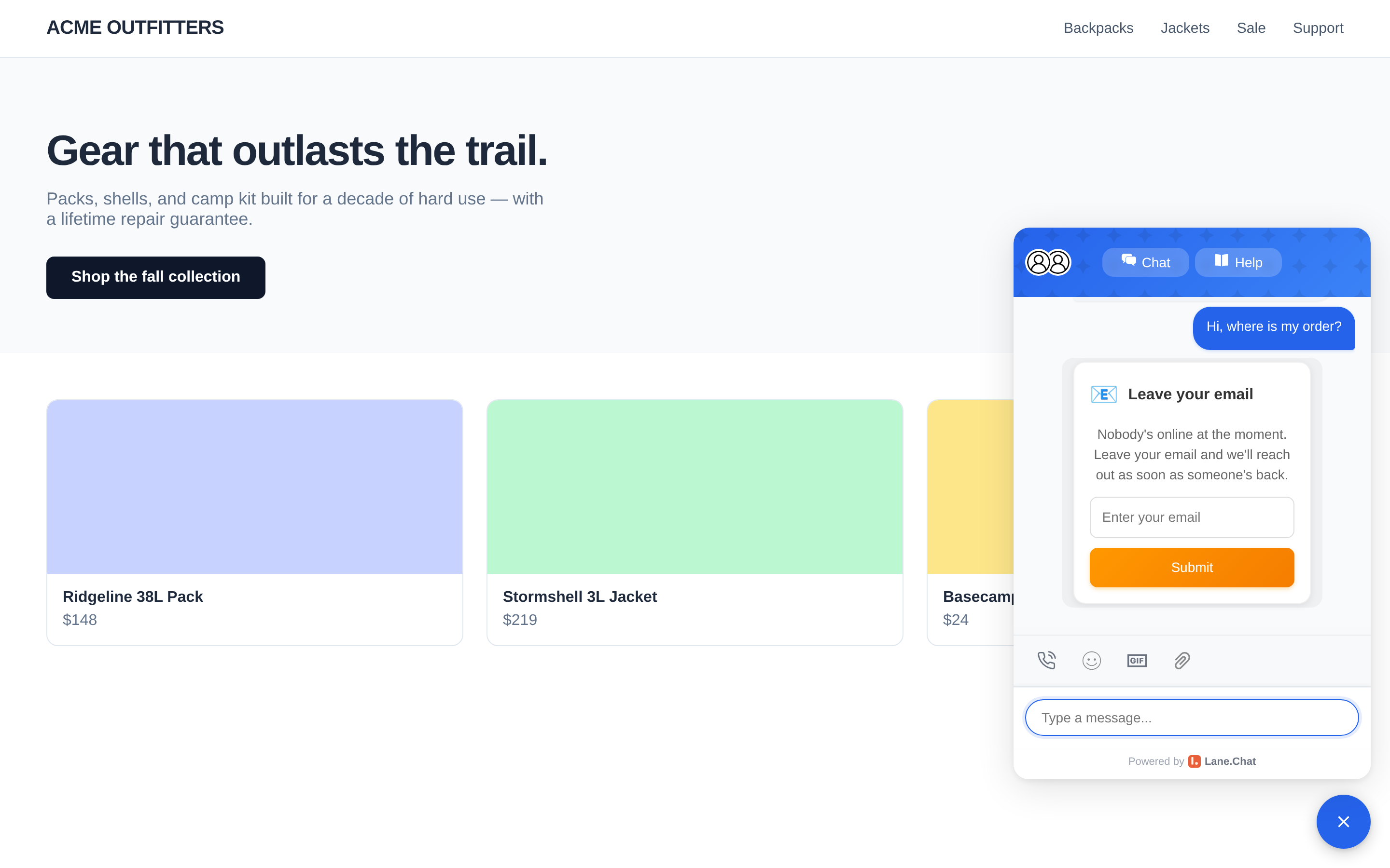Step 5 — Launcher open on site and console receiving live